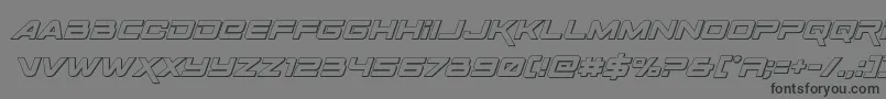 Spaceranger3Dital Font – Black Fonts on Gray Background