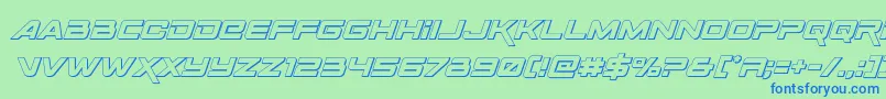 Spaceranger3Dital Font – Blue Fonts on Green Background