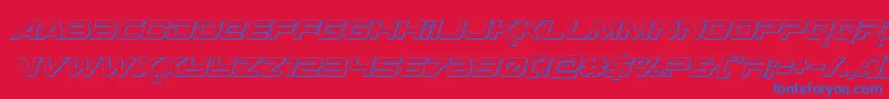 Spaceranger3Dital Font – Blue Fonts on Red Background