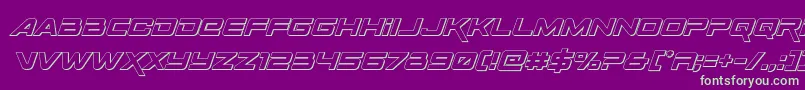 Spaceranger3Dital Font – Green Fonts on Purple Background