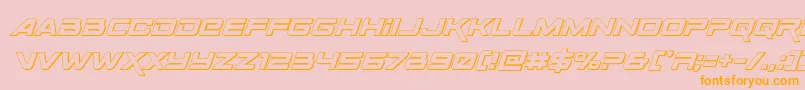 Spaceranger3Dital Font – Orange Fonts on Pink Background