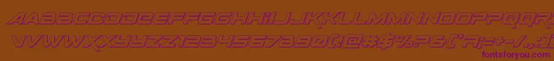 Spaceranger3Dital Font – Purple Fonts on Brown Background