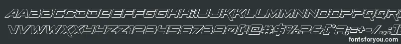 フォントSpaceranger3Dital – 黒い背景に白い文字