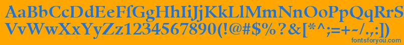 GuardiLt75Bold Font – Blue Fonts on Orange Background