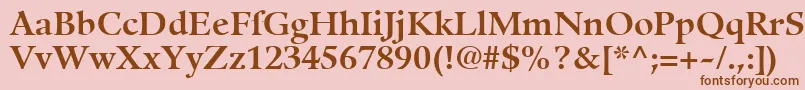 GuardiLt75Bold Font – Brown Fonts on Pink Background