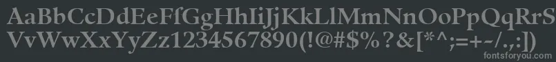 フォントGuardiLt75Bold – 黒い背景に灰色の文字