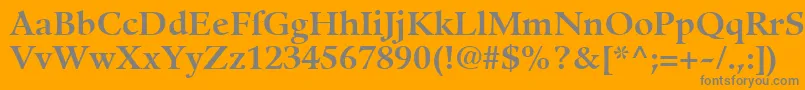 GuardiLt75Bold Font – Gray Fonts on Orange Background
