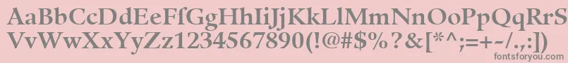 フォントGuardiLt75Bold – ピンクの背景に灰色の文字