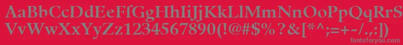 Czcionka GuardiLt75Bold – szare czcionki na czerwonym tle