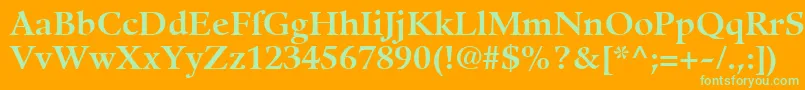 GuardiLt75Bold Font – Green Fonts on Orange Background