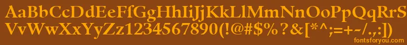 GuardiLt75Bold Font – Orange Fonts on Brown Background