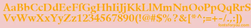 GuardiLt75Bold Font – Orange Fonts on Pink Background