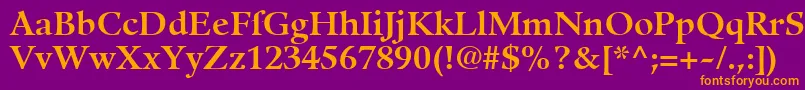 GuardiLt75Bold Font – Orange Fonts on Purple Background