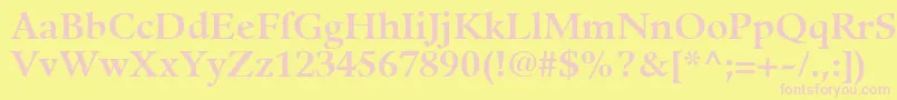 GuardiLt75Bold Font – Pink Fonts on Yellow Background