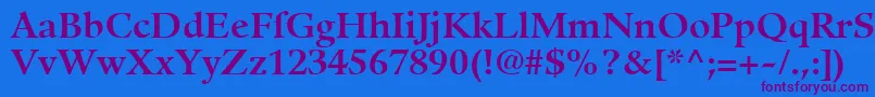 GuardiLt75Bold Font – Purple Fonts on Blue Background