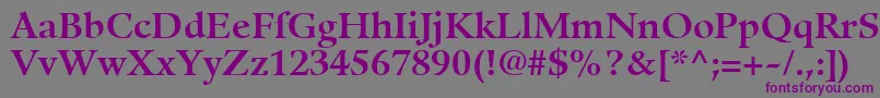 GuardiLt75Bold Font – Purple Fonts on Gray Background