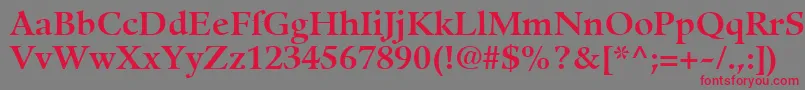 GuardiLt75Bold-Schriftart – Rote Schriften auf grauem Hintergrund