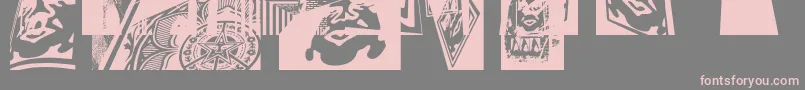 Fonte ObeytownaltCaps – fontes rosa em um fundo cinza