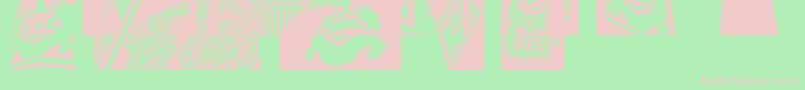 ObeytownaltCaps Font – Pink Fonts on Green Background