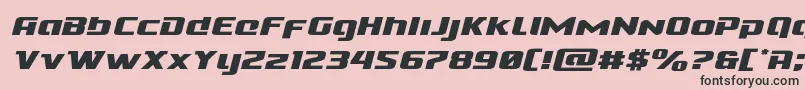 フォントCobaltalienexpandital – ピンクの背景に黒い文字