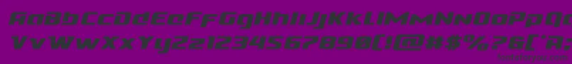 Cobaltalienexpandital Font – Black Fonts on Purple Background