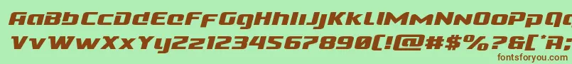 Cobaltalienexpandital Font – Brown Fonts on Green Background