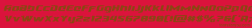 Cobaltalienexpandital Font – Brown Fonts on Red Background