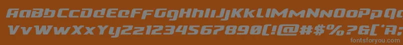 Cobaltalienexpandital Font – Gray Fonts on Brown Background