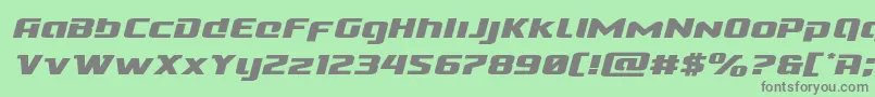 Cobaltalienexpandital Font – Gray Fonts on Green Background