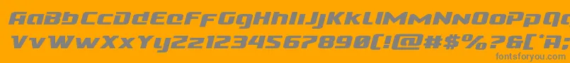 Cobaltalienexpandital Font – Gray Fonts on Orange Background