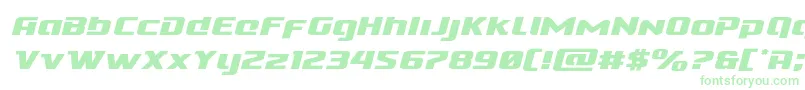Cobaltalienexpandital Font – Green Fonts on White Background