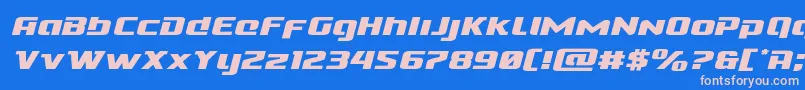 Cobaltalienexpandital Font – Pink Fonts on Blue Background