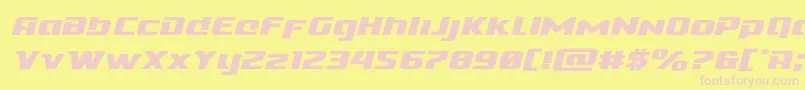 Cobaltalienexpandital Font – Pink Fonts on Yellow Background