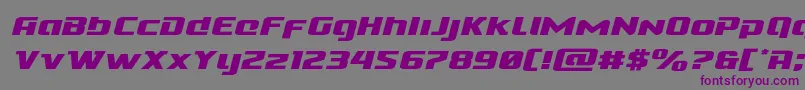 Cobaltalienexpandital Font – Purple Fonts on Gray Background