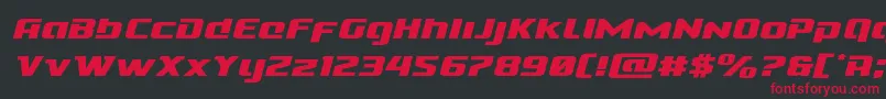 Cobaltalienexpandital Font – Red Fonts on Black Background