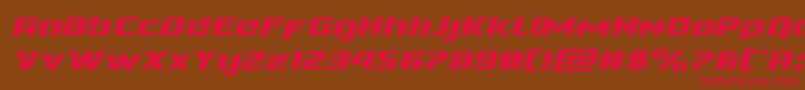 Cobaltalienexpandital Font – Red Fonts on Brown Background