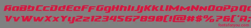 Cobaltalienexpandital Font – Red Fonts on Gray Background
