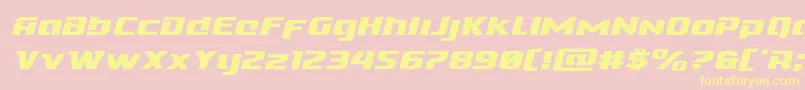 Cobaltalienexpandital Font – Yellow Fonts on Pink Background