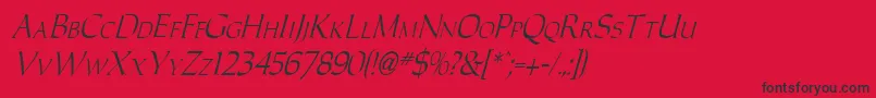 fuente CarolusItalic – Fuentes Negras Sobre Fondo Rojo