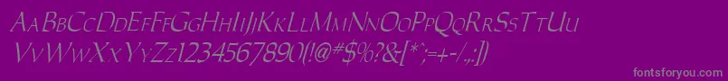 CarolusItalic Font – Gray Fonts on Purple Background