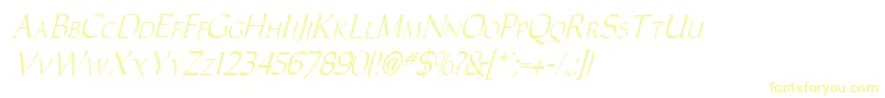 Шрифт CarolusItalic – жёлтые шрифты