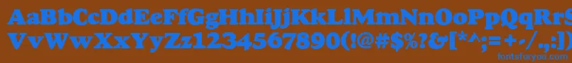 Goudyheap Font – Blue Fonts on Brown Background