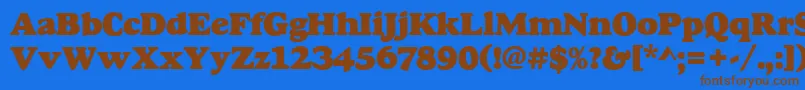 Goudyheap Font – Brown Fonts on Blue Background
