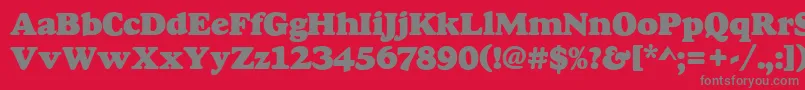 フォントGoudyheap – 赤い背景に灰色の文字