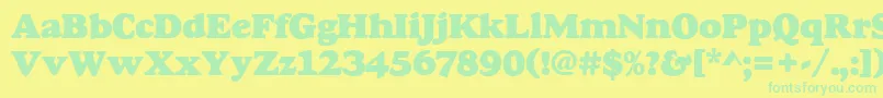 Goudyheap Font – Green Fonts on Yellow Background