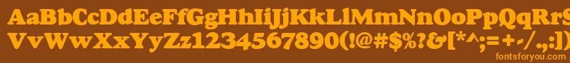 Goudyheap Font – Orange Fonts on Brown Background