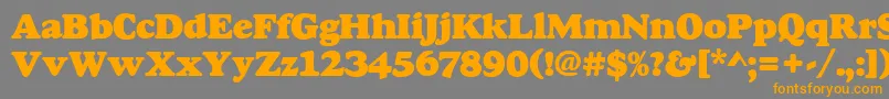 Goudyheap Font – Orange Fonts on Gray Background