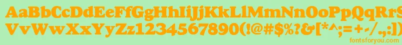 Goudyheap Font – Orange Fonts on Green Background