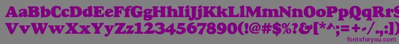 Goudyheap-fontti – violetit fontit harmaalla taustalla