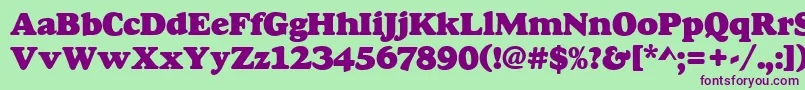 Goudyheap Font – Purple Fonts on Green Background